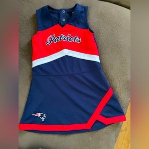 Little girls Patriots cheerleader Dress.